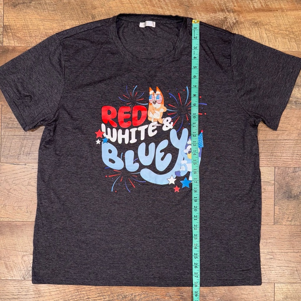 Bluey Red White & Bluey Graphic T-Shirt 4th of July USA Bluey Party - Picture 6 of 13